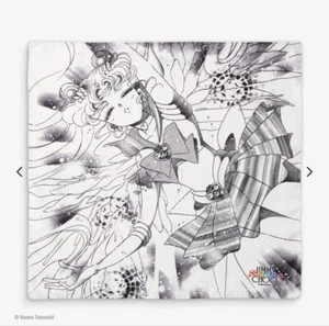 SAILOR MOON x JIMMY CHOO Super Sailor Moon Foulard Manga Silk Scarf Black/White - Picture 1 of 3