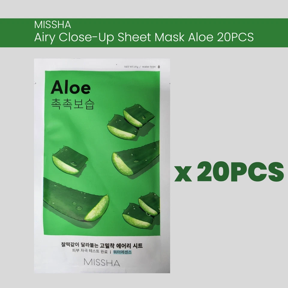 MISSHA Airy Fit Sheet Mask Aloe 10PCS Moisturizing mask - Image 1 of 1