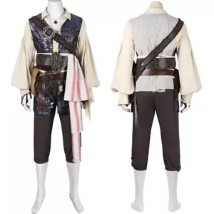 Disfraz de Piratas del Caribe Jack Sparrow Cosplay Jackie Traje Accesorios - Imagen 1 de 24