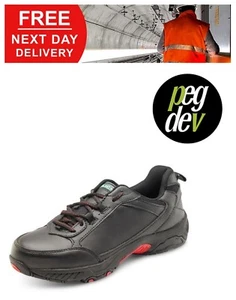 CALZADO DE SEGURIDAD NEGRO ZAPATO DE ENTRENAMIENTO DE DOBLE DENSIDAD TALLAS 5-12 HGCF6BLBS - Imagen 1 de 2