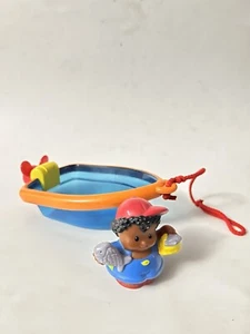Vintage Little People Michael Fisherman Blue Boat Rare HTF - Picture 1 of 6