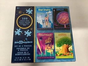 Disney Parks Icons Magic Animal Epcot Hollywood Poster Puzzle Set Of 4 NEW - Picture 1 of 5