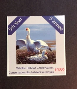 1989 Canada Duck Stamp mint in booklet Wildlife Habitat Conservation - Picture 1 of 3