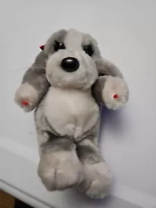 Applause Sad Sam Plush Grey Puppy Dog #12803 Soft Stuffed Toy Honey 5" Vintage - Picture 1 of 5
