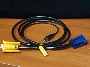  6FT USB KVM Cable with 3in1 SPHD & built-in PS/2 to USB converter 