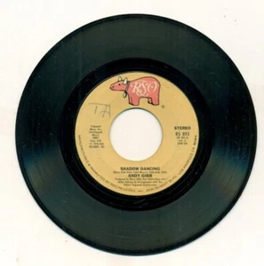 VINTAGE RECORD-45 rpm-ANDY GIBB-SHADOW DANCING-LET IT BE ME - Picture 1 of 2