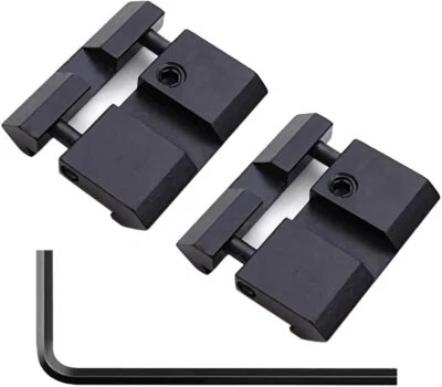 2 X Dovetail 11mm to 20mm Picatinny Rail Adapter Mount Scope Mounts Base