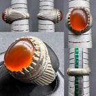 Carnelian Red Natural Ancient Agate Stone Rare Antique Vintage Ring