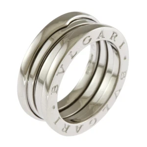 BVLGARI Ring US 6 1/8 EU52 K18 white gold B-zero.1 B zero one 3 bands used - Picture 1 of 6