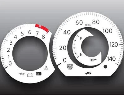 Medidores faciais brancos para Nissan Versa 2007-2009 - Imagem 1 de 4