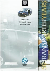 VW TRANSPORTER T4 VAN '50th ANNIVERSARY' LTD EDITION 2000 FACTORY SALES BROCHURE - Picture 1 of 1