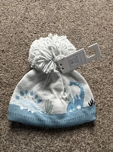 Next Baby Boys First Size Dinosaur Bobble Hat Newborn - Picture 1 of 5