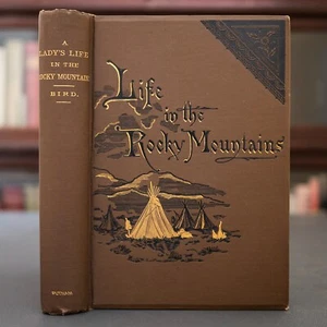 1890 ROCKY MOUNTAINS CLIMBING MOUNTAINEERING COLORADO INDIANS OLD WEST ANTIQUE - Picture 1 of 18