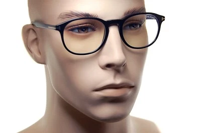 TOM FORD Blue Block Eyeglasses FT5680 001 51mm Men Women Round Square Oval BLACK - Image 1 of 4