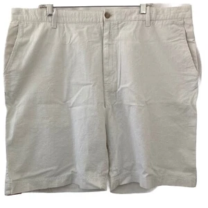 Izod Shorts Womens 42 White Beige Striped Bermuda New Luxury Sport - Picture 1 of 7