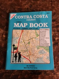 Contra Costa County Street Map Book GM Johnson Meteo Map Book Series - Imagen 1 de 11