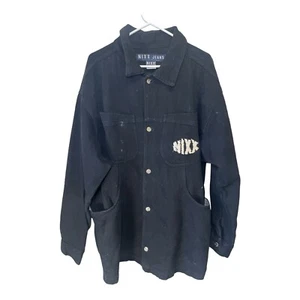 Vintage Nixx Jeans Work Jacket Size Large Vintage 1990s Made In USA - Picture 1 of 4