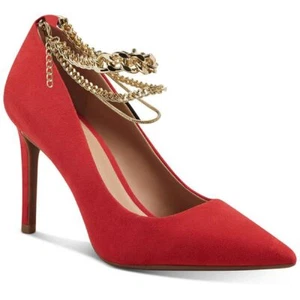 INC Womens Sadelle Microsuede Dressy Pumps Red 10 Medium (B,M) - Picture 1 of 8