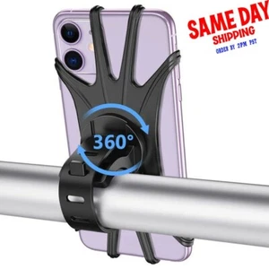Handy Silikon Halterung Halter GPS Motorrad MTB Bike Fahrrad 360 Rotation - Bild 1 von 1