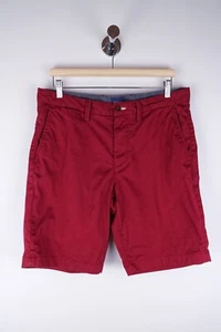 GANT Men Chino Shorts Casual Relaxed Red Stretch Cotton size W 34 - Picture 1 of 8