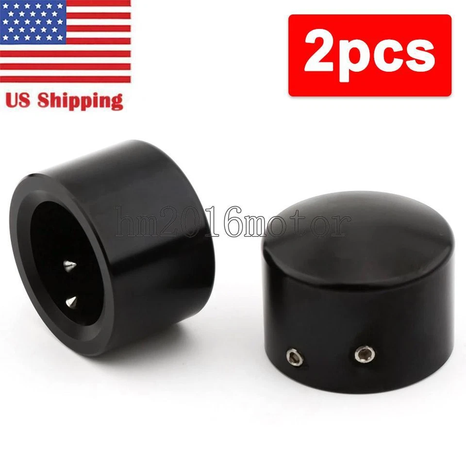 Cubierta de tuerca de tapa de eje delantero negra para Harley Davidson Road Glide King 2008-2017 16 Foto 1 de 4