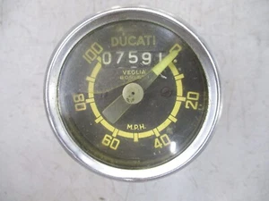 DUCATI SINGLE 250 350 BISEL CAJA ANCHA ESTRECHA VEGLIA 100 VELOCÍMETRO - Imagen 1 de 16