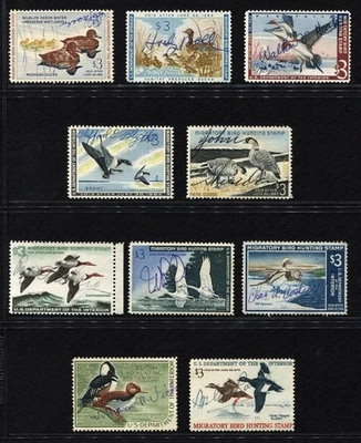 1960-1969 USED RW27 - RW36 Duck Stamps RW28 RW29 RW30 RW31 RW32 RW33 RW34 RW35 - Image 1 of 4