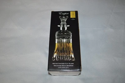 EMPIRE ~ SOCIEDAD CG ~ POR CIRCLEGLASS ~ VIDRIO CORTADO VINTAGE ~ JARRA CON TAPÓN Foto 1 de 4