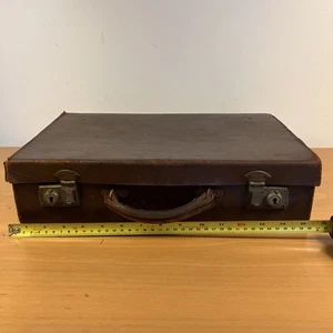 Antike Art Deco Leder Schreibaufsatz Etui Aktentasche - Bild 1 von 15