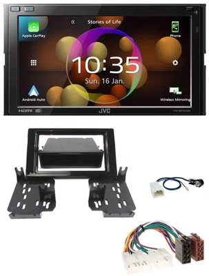 JVC DAB MP3 2DIN Bluetooth USB Autoradio für Toyota Prius ab 2016 schwarz - Bild 1 von 4