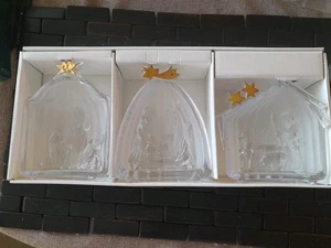 3er Set Mikasa Krippe Gold Stern Kristall - Bild 1 von 9