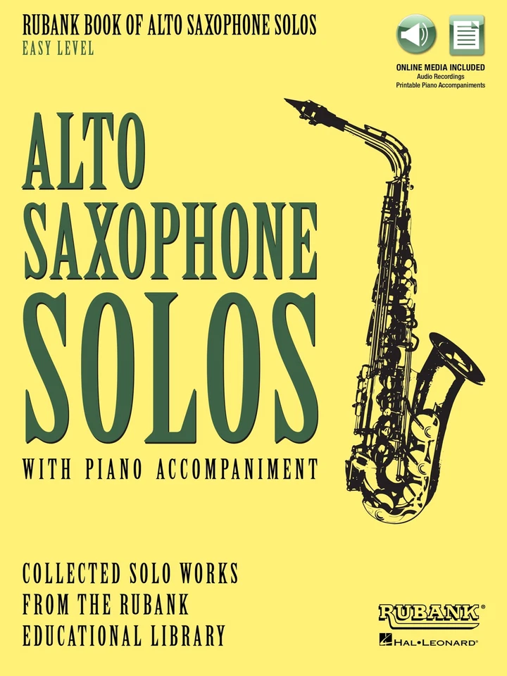 Rubank Book of Alto Saxophone Solos Easy Level Sheet Music & Play-Along Audio - Image 1 of 1