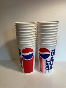 Lote De 20 Vasos De Colección Pepsi Cola Diet Pepsi Papel Encerado Pop Soda 44oz. - Imagen 1 de 11