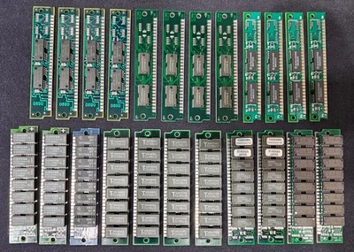 Lot of 25 30-Pin SIMM  2 & 8 Chip - 1MB - Toshiba Siemens Mitsubishi - Image 1 of 4
