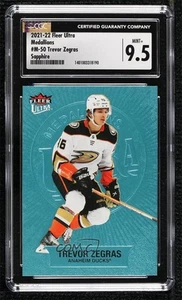 2021 Fleer Ultra Medallions Sapphire /25 Trevor Zegras CGC 9.5 Mint+ Rookie RC - Picture 1 of 3