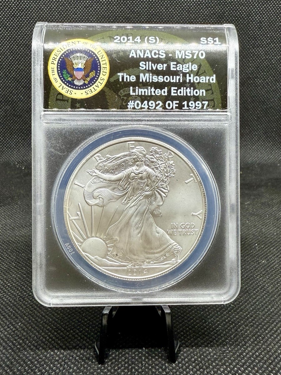 2014 Grade MS 70 ANACS Certified Silver Bullion Coins for