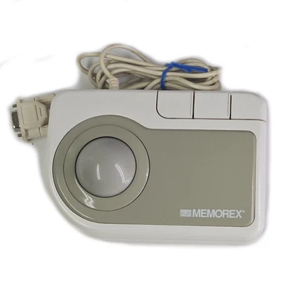 VTG Memorex Trackball Stationary Mouse Ergonomic Wired PC IBM Model 300 Serial - Image 1 of 4