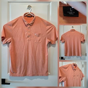 Travis Mathew Mens Large Golf Shirt Polo Orange - Picture 1 of 15