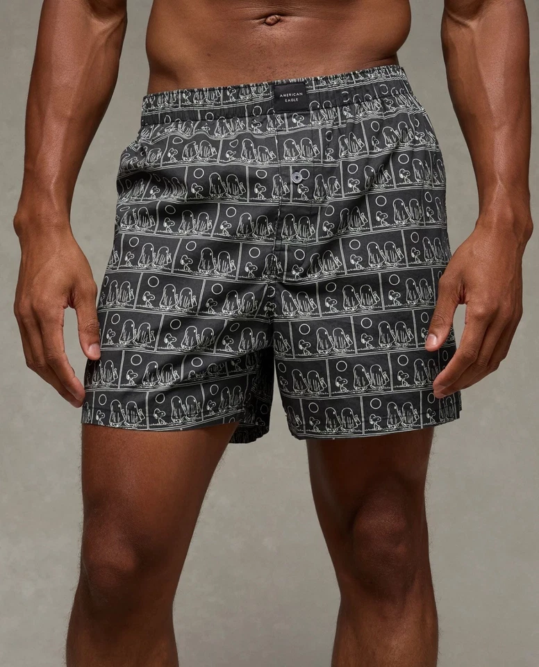 NUEVO CON ETIQUETAS AGOTADO AEO Hombre Peanuts Ghost Calzoncillo Boxer Corto XL BRILLA EN LA OSCURIDAD Foto 1 de 4