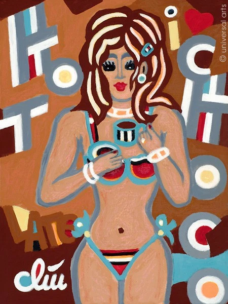 JACQUELINE DITT - I love Hot Chocolate A4 DRUCK n.Gemälde Schokollade - Bild 1 von 3