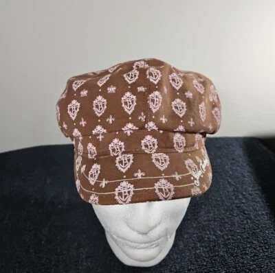 Gorra de periodista Jonas Brothers rosa marrón con logotipo Foto 1 de 4