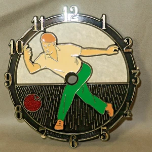VINTAGE 1983 Ramar IND Plastic Clock Face Bowling Ball Man Bowler 6" x 5.75" - Picture 1 of 1