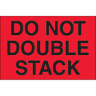 Red "Do Not Double Stack" Labels - 2 X 3" Size - 500 Labels Per Roll
