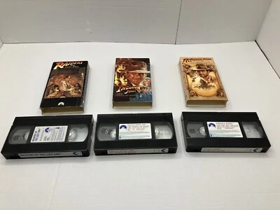 1989 Indiana Jones Movie Trilogy VHS 3-Tape Box Set Collectors Edition Paramount - Image 1 of 4