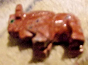 brauner BÜFFEL Kalb Bison Figur Stein Edelstein PERU - Bild 1 von 4