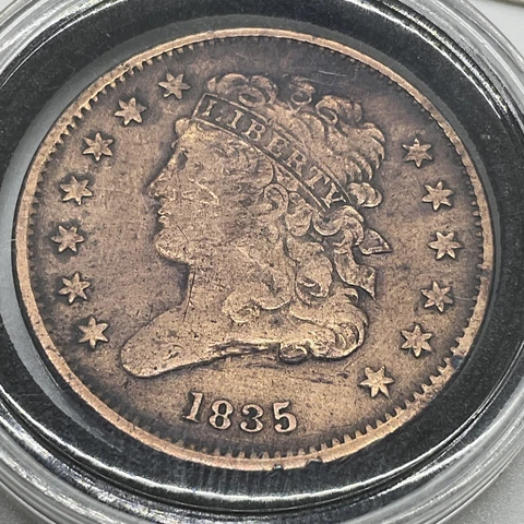 1832 CLASSIC HEAD HALF CENT ~ AU CLEANED Cover