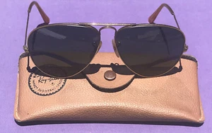 Vintage 70's Ray Ban B&L Aviator Gold G-15 Lenses with USA stamp on Frame - Picture 1 of 3