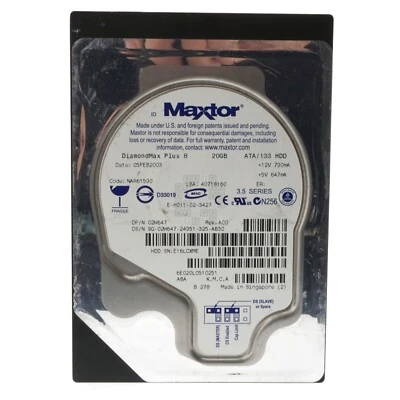 Maxtor 6E020L0510251 DiamondMax Plus 8 20GB IDE / ATA133 Hard Drive - Image 1 of 4