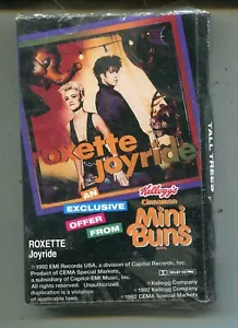 Kellogg's Mini Bun Cassette Tape Crowded House-Tall Trees/Roxette-Joy Ride - Picture 1 of 2