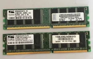 ProMos 512MB PC-3200U DDR 400MHZ CL3 Desktop RAM Memory V826632K24SCTG-D3 IBM - Picture 1 of 5